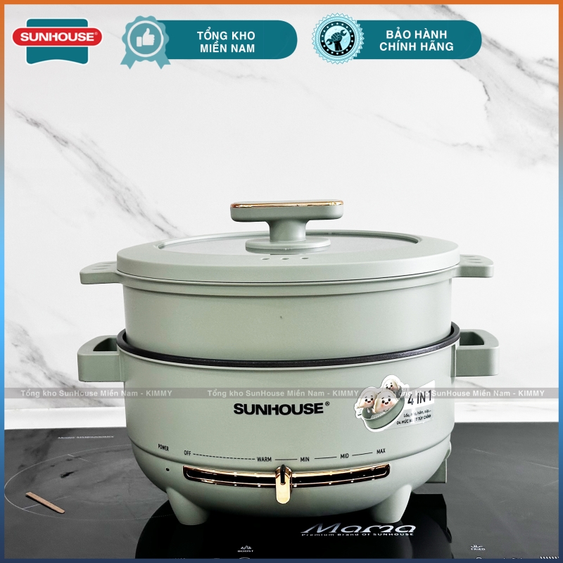 Nồi lẩu điện 4L đa năng có xửng Sunhouse SHD4540